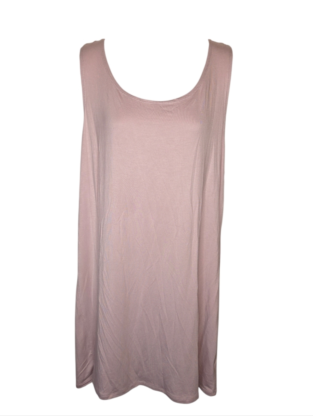 LOGO Layers by Lori Goldstein Blush Regular Straight Hem Knit Tank Top Size XL